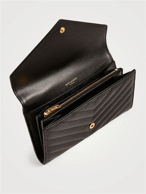 YSL black leather wallet